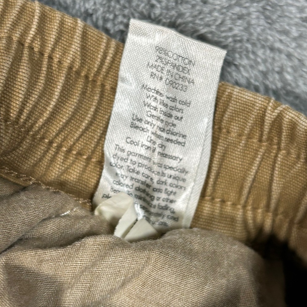 PacSun Slim Cargo Pants Mens Small Dark Tan Brown Elastic Waist - Picture 10 of 13